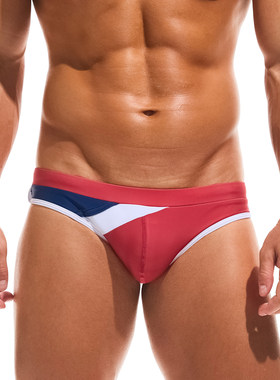 TADDLEE男士三角游泳裤速干专业训练拼色泳裤沙滩温泉泳衣装备