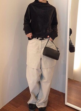 九1105韩国东大门休闲长裤区ous-8690245直邮洋气甜美高档秋冬