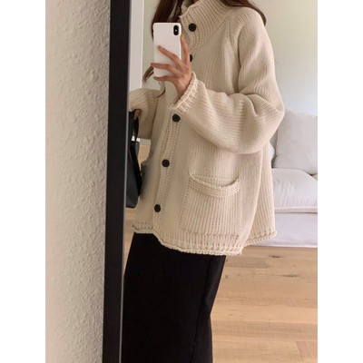 九1217韩国东大门毛衣区Notice-8732752纯色洋气正品档口冬款流行