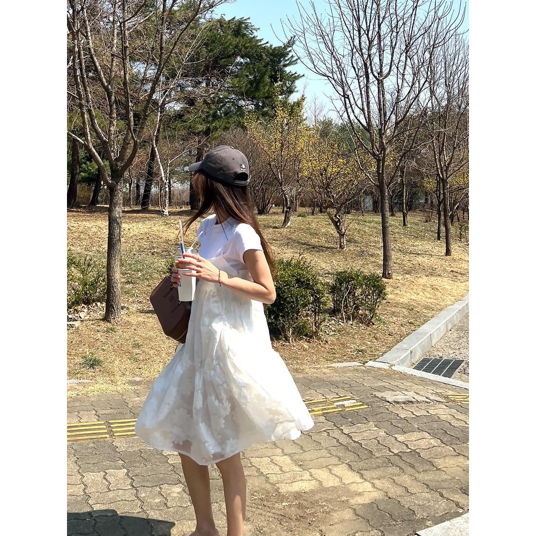 八0614韩国东大门连衣裙区4290663甜美百搭秋夏街舞韩版简洁可爱