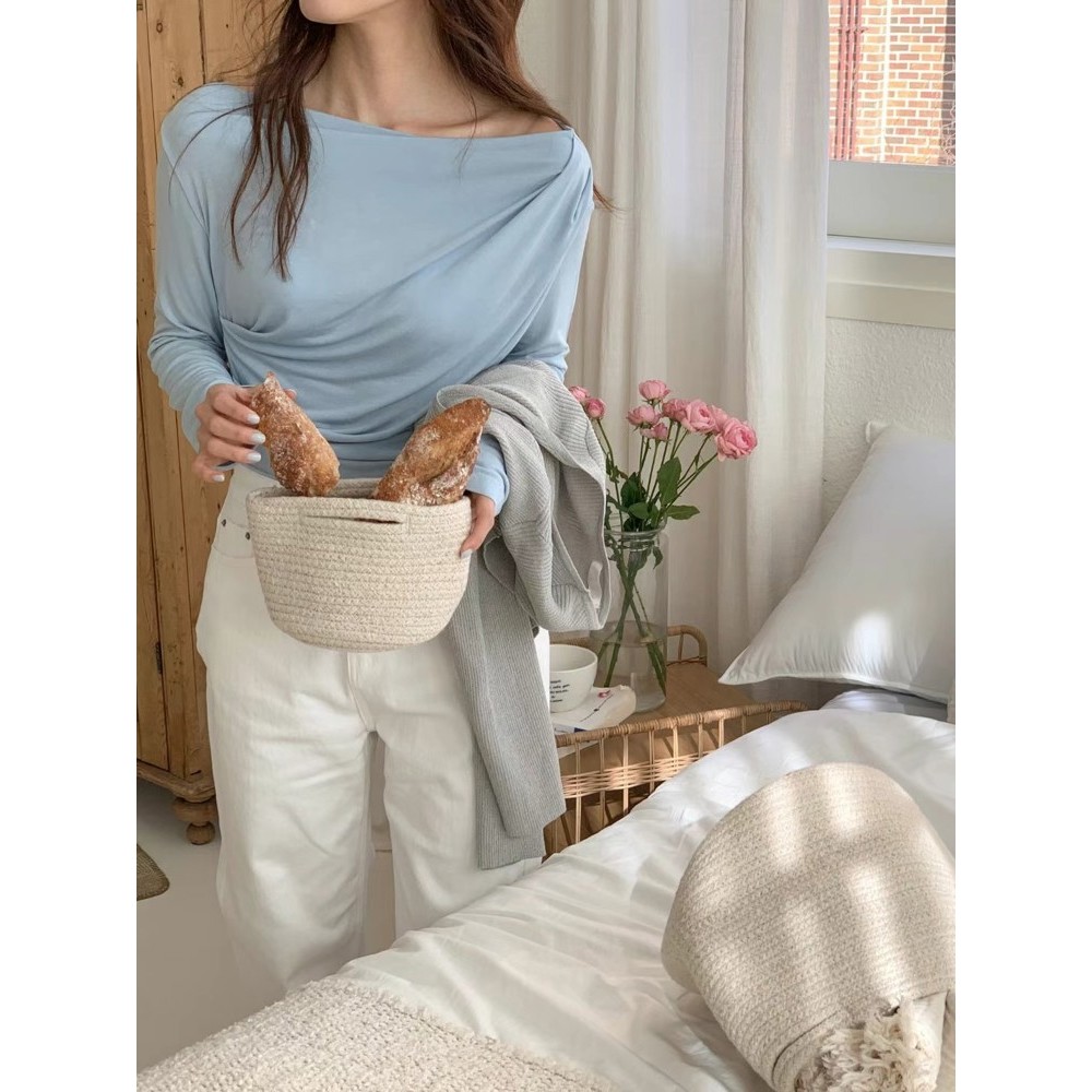 九0225韩国东大门t恤区doubleJ-8446332春季时装通勤新潮纯色端庄