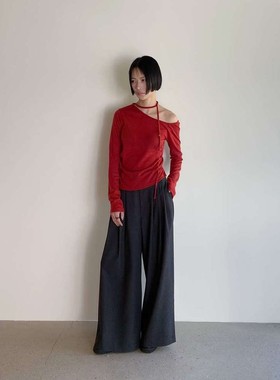 九0927韩国东大门休闲长裤区Murmuring-8655920英伦纯色学院正品