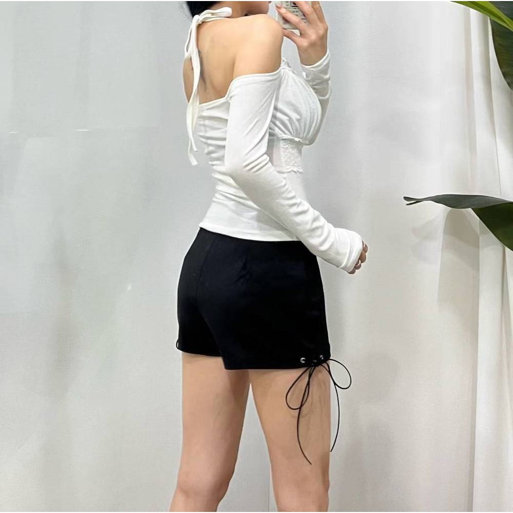 九1111韩国东大门t恤区GANJI-8694906秋季修身通勤简洁纯色大气