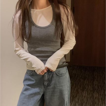 八1213韩国东大门背心无内搭区4536880气质韩版个性可爱街舞冬季