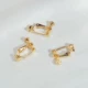 Серьги, клипсы, 2 размер, золото 750 пробы