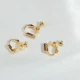 Серьги, клипсы, 3 размер, золото 750 пробы