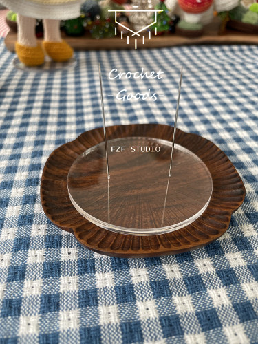 FZF手作钩织丝丝玩偶亚克力底座