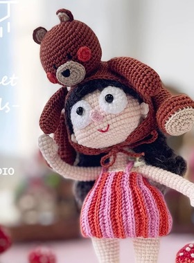 FZF手作丝丝小姐动物头套系列钩针玩偶材料包DIY钩织非成品