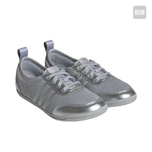 adidas防滑耐磨减震 低帮橡胶时尚潮流 女灰金属银JR7319福建jy仓