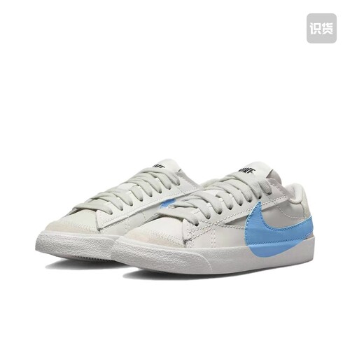 Nike Blazer板鞋经典复古防滑舒适百搭 女灰蓝DQ1470-003福建jy仓