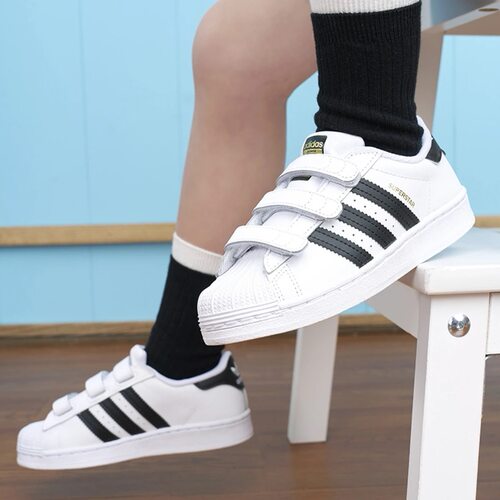 adidas童鞋正品男女儿童贝壳头魔术贴板鞋EF4842合肥yy禁止倒卖