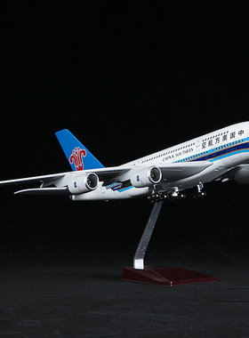 空客A380南航国航厦航海航787仿真飞机模型747客机摆件声控LED灯