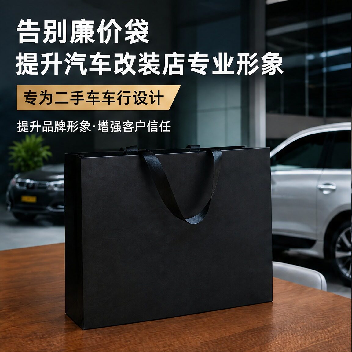二手车车行手提袋纸袋定制4S店汽车美容礼品商务送礼袋子批发X292
