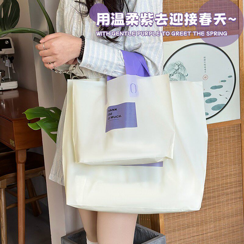 新款高级磨砂服装店手提袋子加厚手拎购物包装袋女装化妆品袋X49