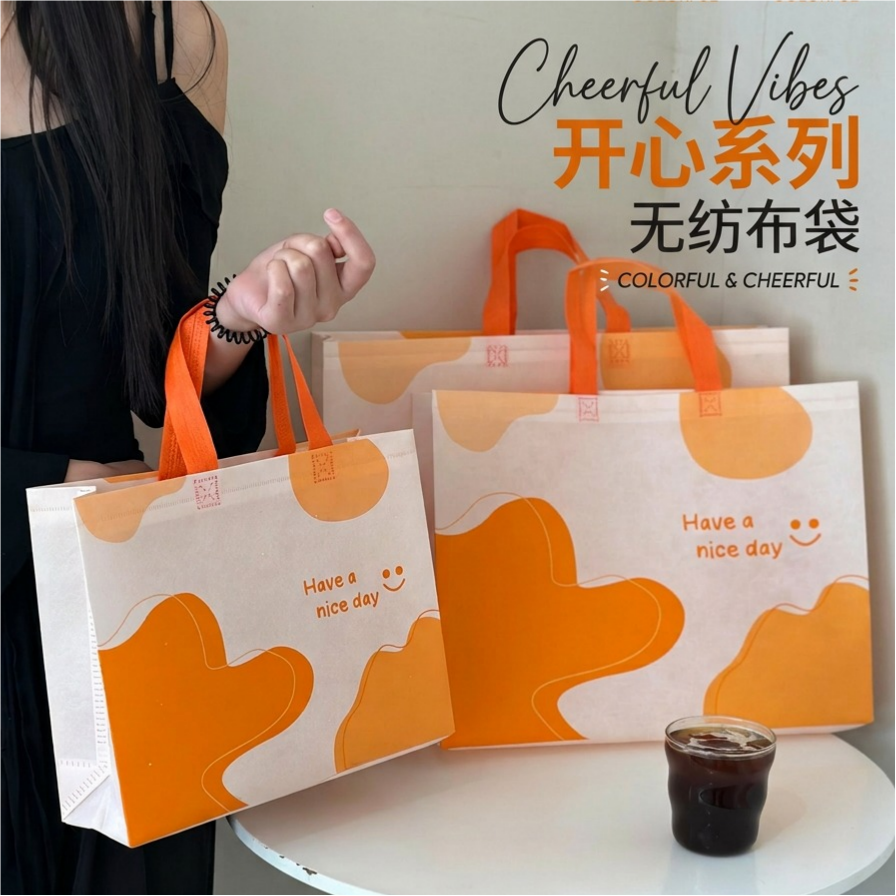 覆膜无纺布袋手提袋防水服装打包袋环保购物袋高档礼品包装袋T52