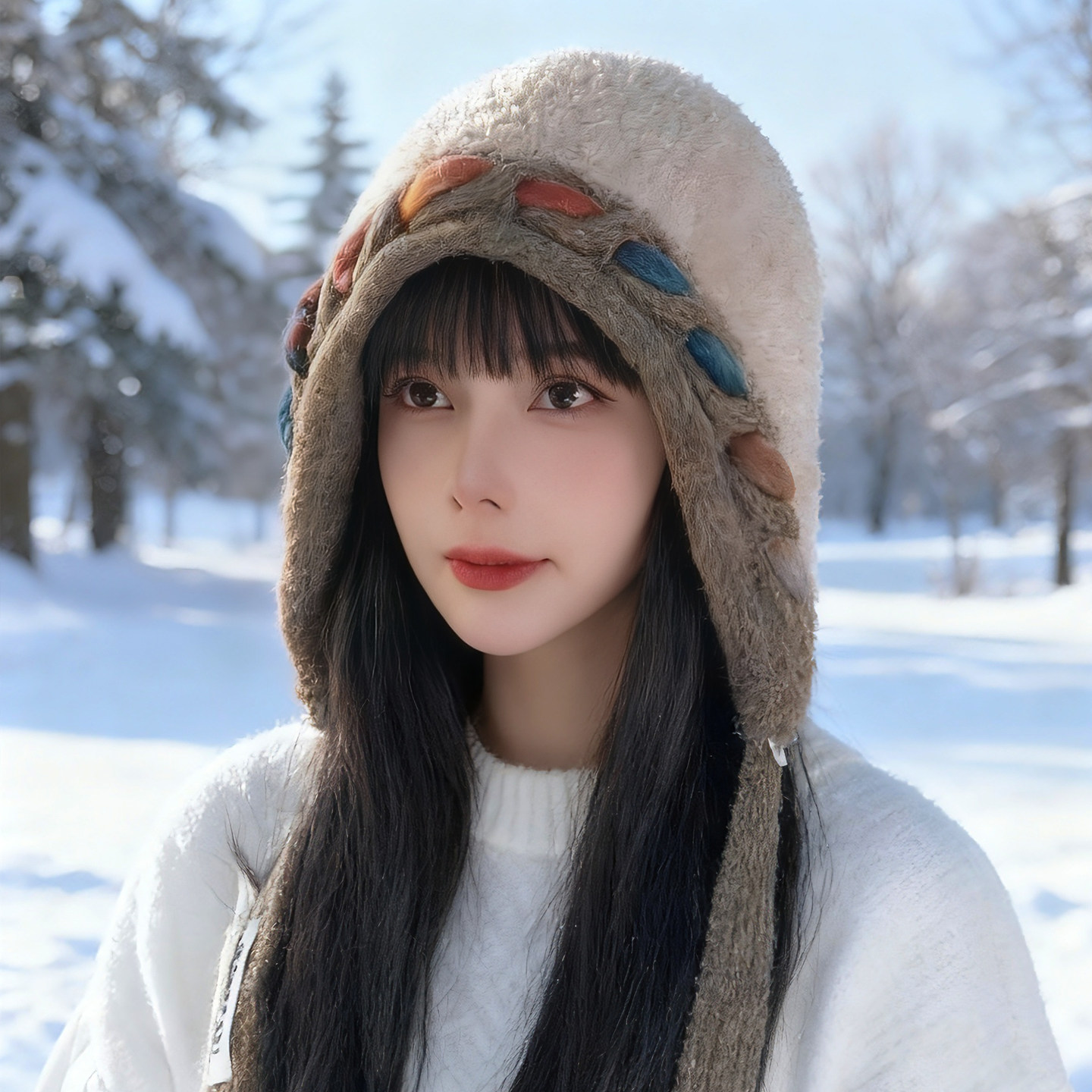 帽子女秋冬新款护耳帽彩色针织包头帽日系毛绒休闲帽保暖毛线帽,服饰配件/皮带/帽子/围巾,帽子,淘宝优惠券,粉丝福利购,淘宝优惠卷