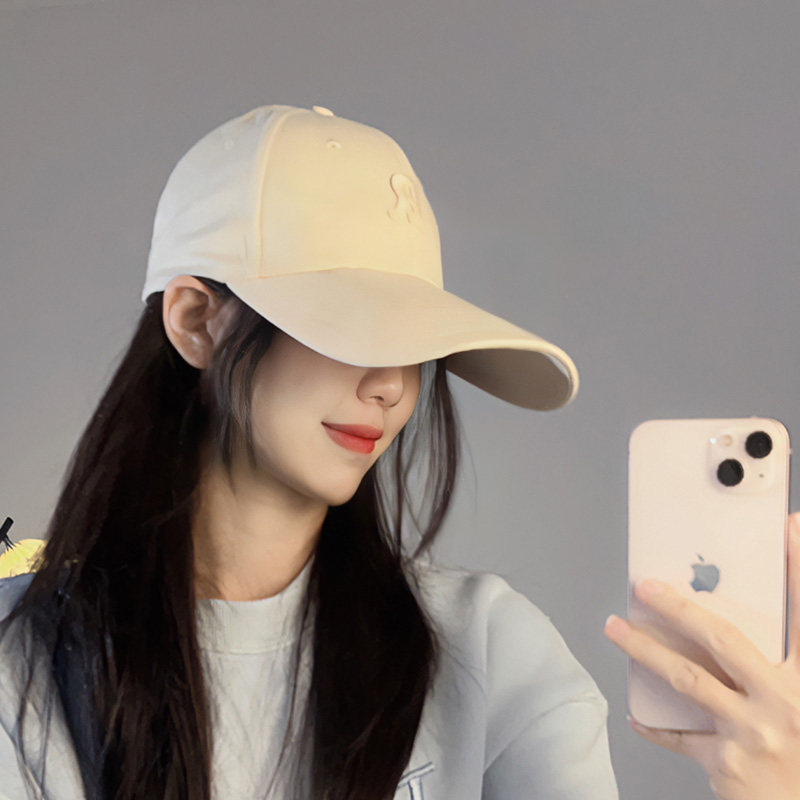 棒球帽女硬顶春夏季鸭舌帽2026新款大头围大帽檐显脸小深顶加宽