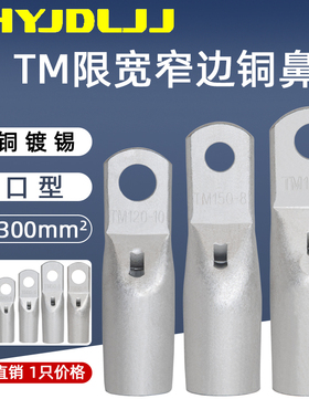 窄头窥口铜鼻子TM-10/16/35/50/70/95/120/150/185小头铜接线端子