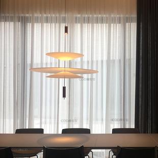 西班牙Flamingo火烈鸟餐厅飞碟吊灯设计师极简样板房客厅楼梯灯具
