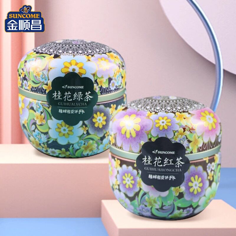 金顺昌桂花红茶绿茶礼盒装特产图片