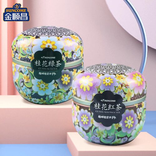 金顺昌桂花红茶绿茶礼盒装特产