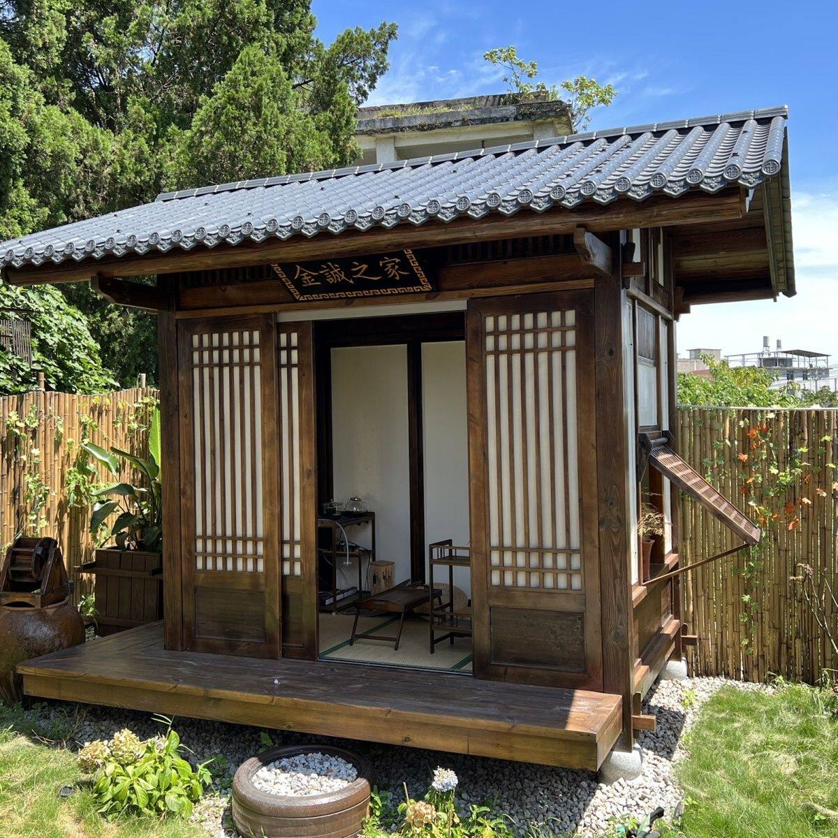 实木茶室 民宿木屋 中式木屋 别墅庭院小木屋 胶合木组装欧式古风