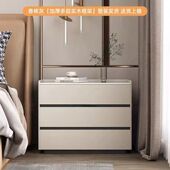 轻奢实木卧室床头柜床边柜高级简约收纳现代储物柜意式 加宽