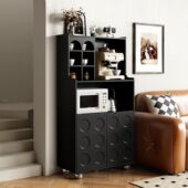 实木餐边柜客厅边柜储物柜一体靠墙置物柜厨房收纳茶水柜咖啡机柜