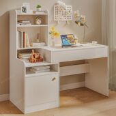 书桌学习桌书柜一体学生写字桌电脑桌子台式 桌家用化妆桌租房