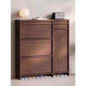 翻斗鞋 柜一体大容量骨骼线斗柜 柜家用门口中古风超薄入户玄关柜鞋