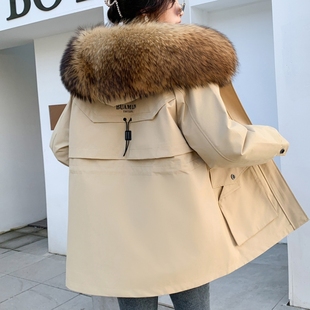 皮草外套冬款 派克服替换外壳女 短款 可拆卸韩版 单卖外皮 2024新款