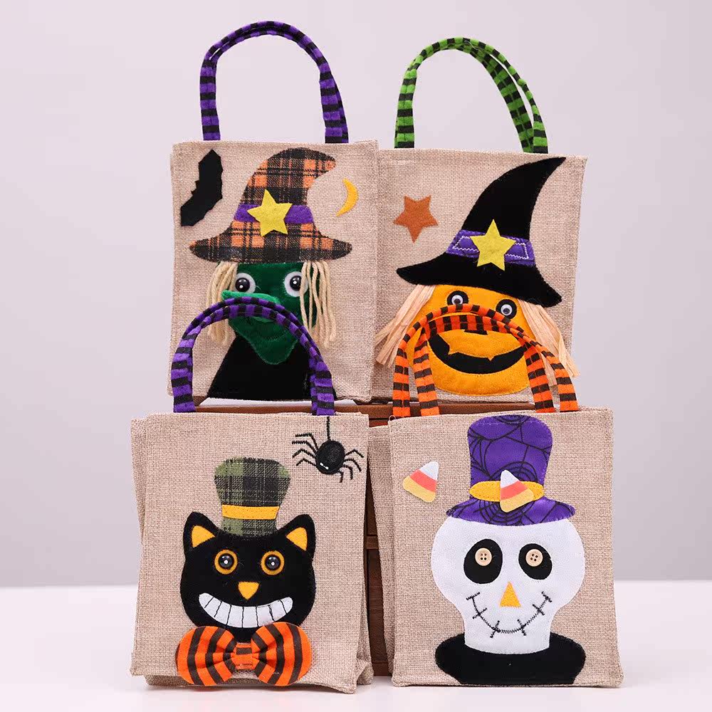 halloween candy bag万圣节装饰用品 派对卡通南瓜手提袋糖果袋