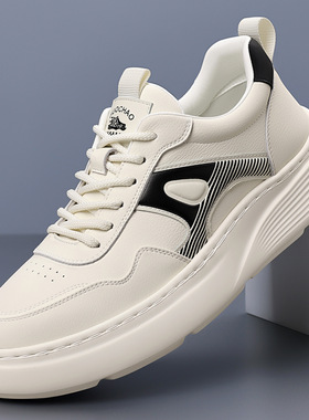 康奈官方正品秋季新款板鞋男厚底透气运动舒适百搭男士休闲鞋现货