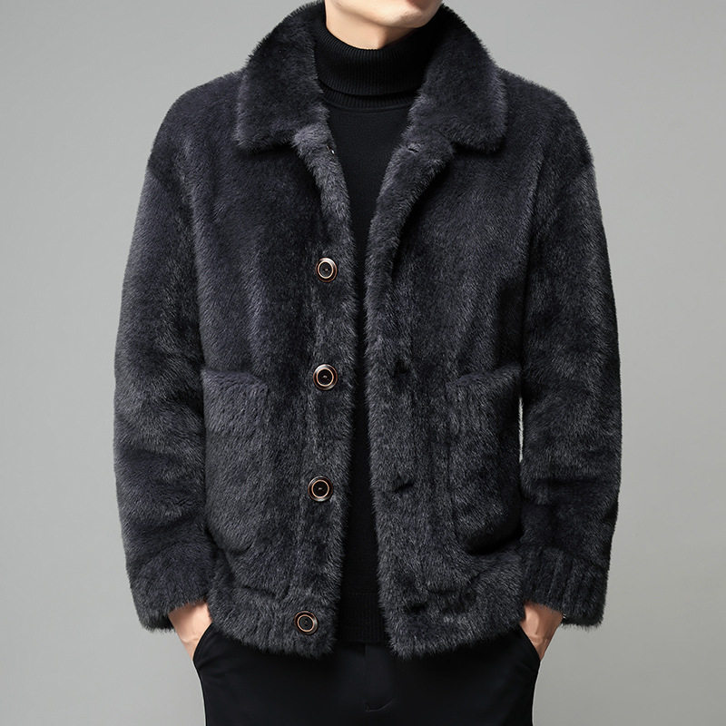恒源祥冬季新款金貂绒外套男翻领短款双面穿仿皮毛一体大衣商务男,男装,皮草,淘宝优惠券,粉丝福利购,淘宝优惠卷