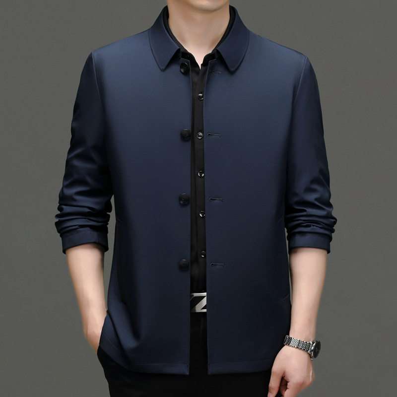 恒源祥2024秋季新款男式夹克 休闲翻领男装外套 厂家直销一件代发,男装,风衣,淘宝优惠券,粉丝福利购,淘宝优惠卷