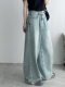 显瘦拖地裤 子 女宽松直筒裤 梨形身材阔腿裤 清仓价 垂感牛仔裤