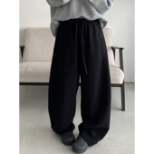 美式 弯刀裤 卫裤 女2025春秋季 sun柚 宽松阔腿休闲裤 运动裤 新款 子