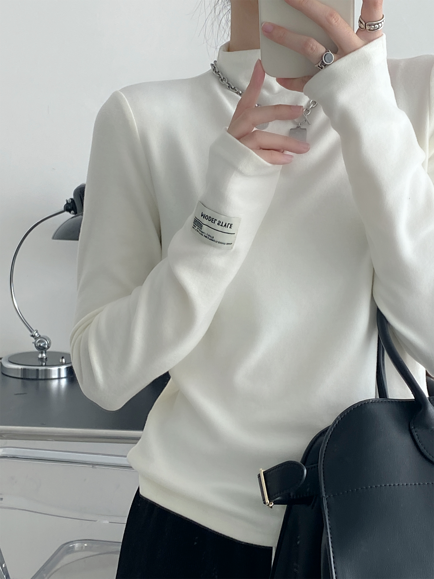 半高领打底衫女秋冬修身保暖内搭