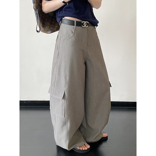 翘臀雅痞裤重工显瘦口袋工装裤