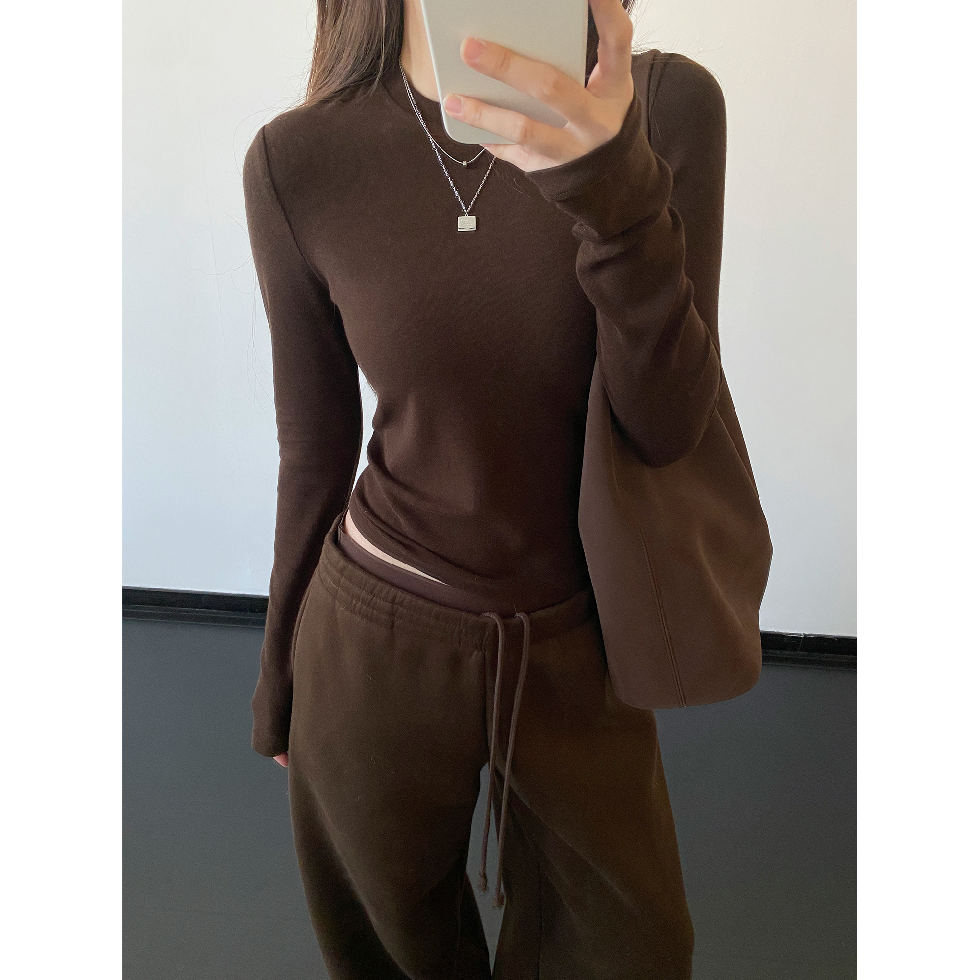 天丝羊毛加绒连帽卫衣卫裤套装