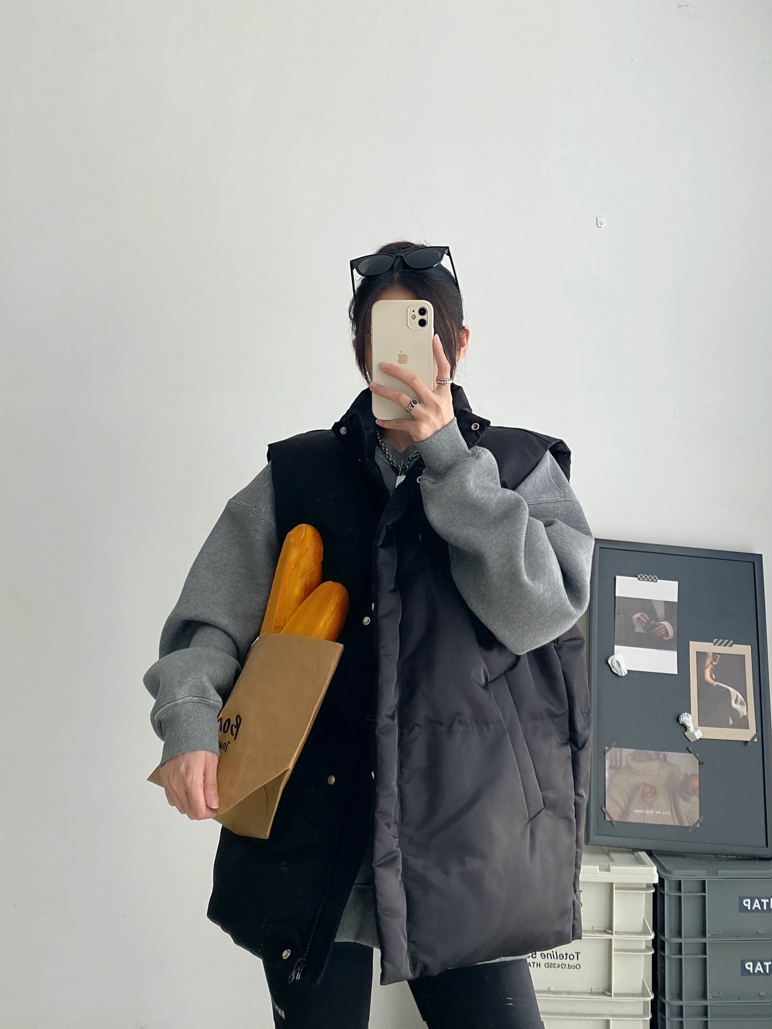 冬季加厚羽绒马甲女90白鸭绒防风