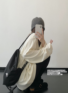 sun柚 磨毛duangduang打底 软糯Q弹盖pp松弛叠穿打底衫大T恤百搭