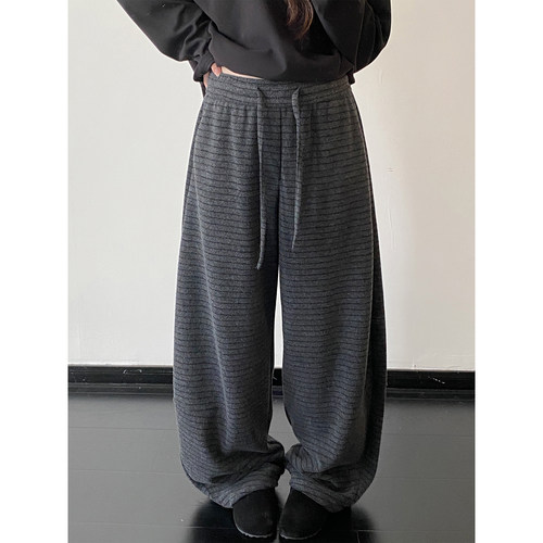 条纹裤休闲百搭休闲裤显瘦长裤