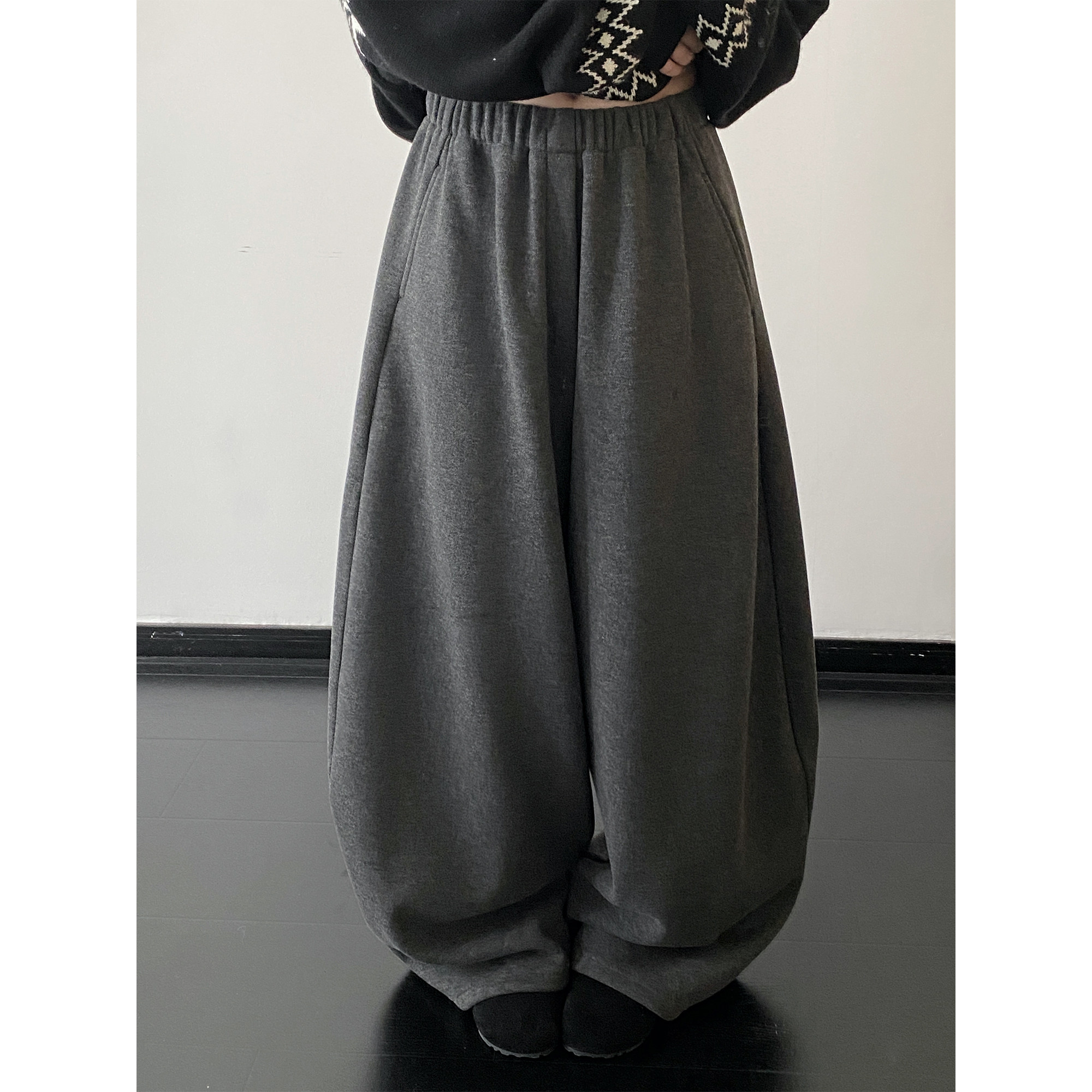 巨厚实温暖羊毛懒懒裤休闲裤秋冬