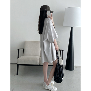 宽松五分袖 sun柚 廓形T恤 订染水冷灰 半高领 优化升级 不会卡脖