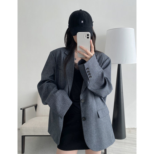 长袖西装宽松显瘦百搭西装外套女