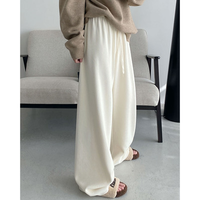 新款宽松休闲裤加厚长裤裤子女