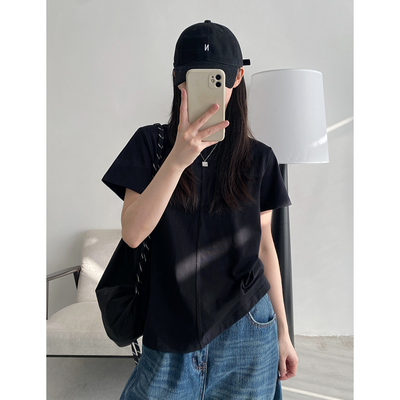 纯色短袖t恤女夏季新款白色上衣