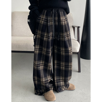 新款宽松休闲裤高腰长裤裤子女