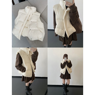 sun柚 羽绒服羽绒马甲 安心95%白鸭绒奶呼呼龟背感蓬松调性短款